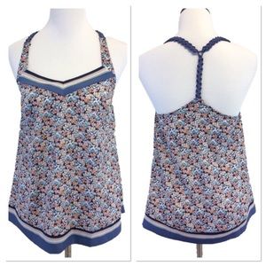 LC Lauren Conrad Floral Print Racerback Tank Top